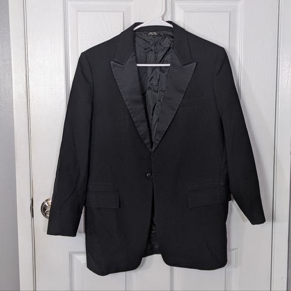 Vintage After Six Union Made Tuxedo Jacket in Classic‎ Black Size 18B - Picture 1 of 8